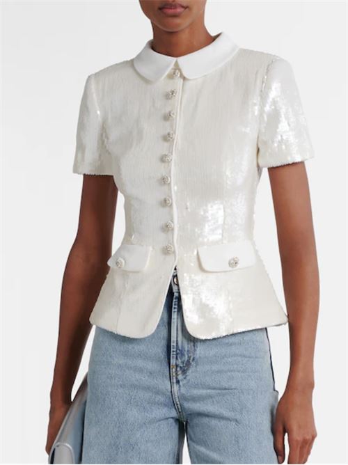 Sequined top SELF PORTRAIT | RS26016TWHITE